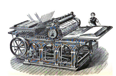 presses mécaniques d'imprimerie anglaises et américaines de l'imprimerie L. Danel