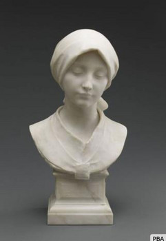 Agathon Léonard, Van Weydevelt dit (Lille, 1841) - Paris, 1923) le Scapulaire, marbre, Salon 1891 (PBA, Lille) - Zoom