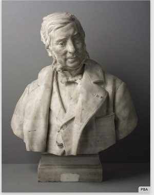 Buste en marbre de Jules Houdoy